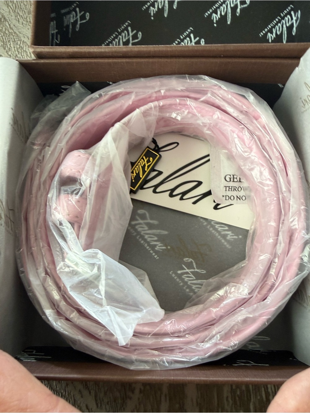 Fabianni Pink Leather Belt NWT